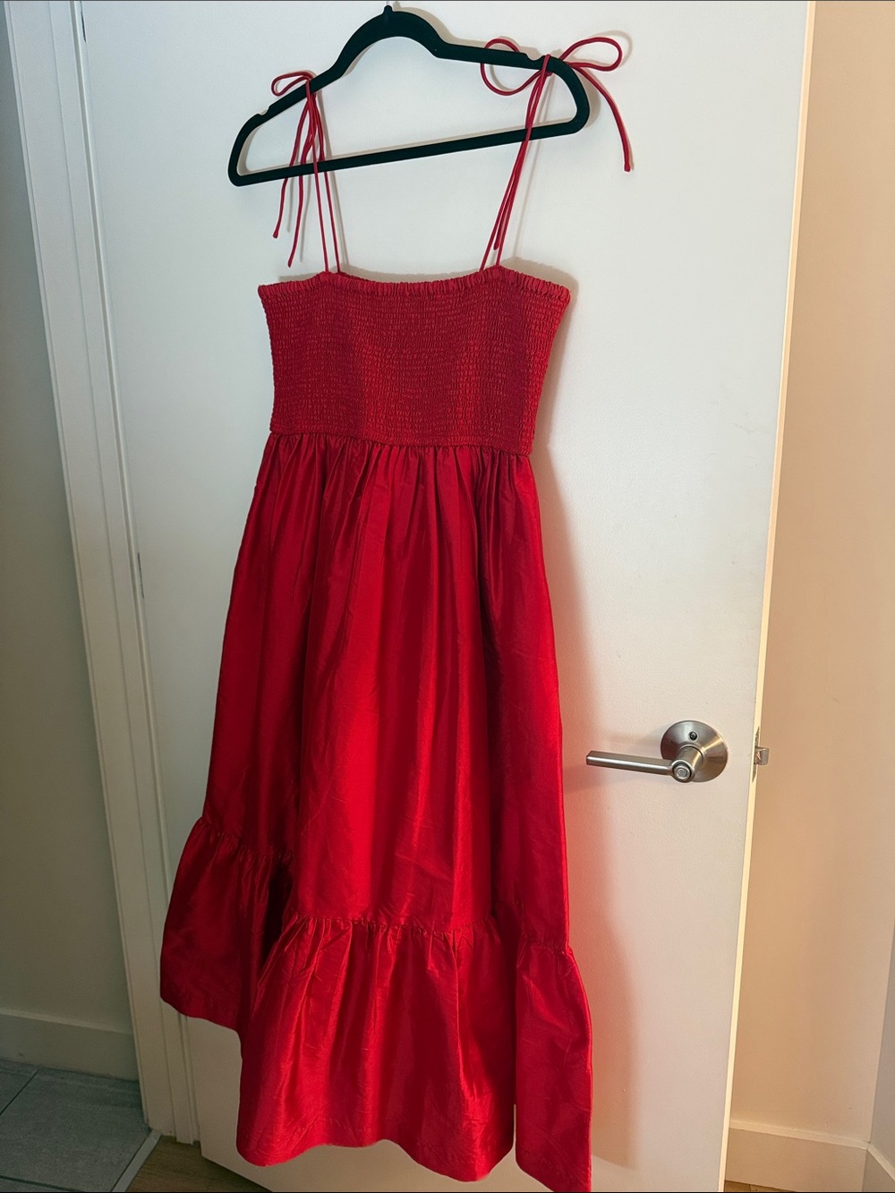Dhruv Kapoor Red Smocked Dress